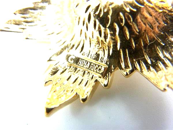 pleasure-Store 楽天市場店の■美品■ NINA RICCI ニナリッチ ラインストーン パール ピンブローチ ピンバッジ アクセサリー レディース ゴールド系 DP3965｜アングル3