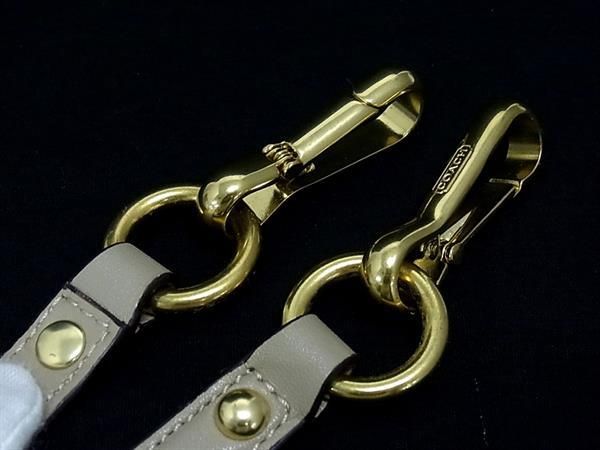 ■美品■ COACH コーチ レザー バッグ用 ショルダーストラップ 肩掛け グレージュ系 ...