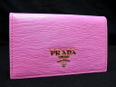 ■新品同様■ PRADA プラダ レザー カードケース カード入れ 名刺入れ レディース ピンク系 AV8887(4)