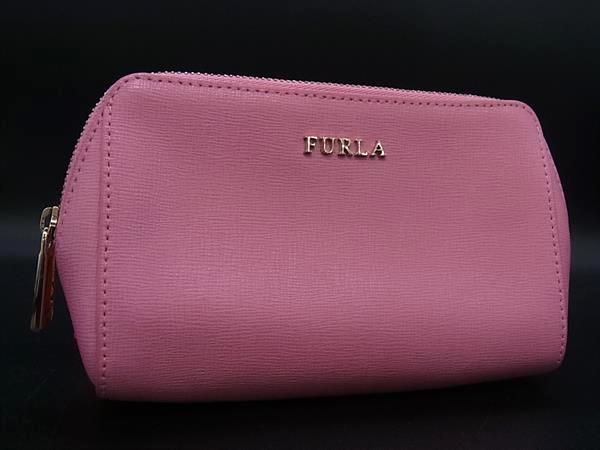 フルラ ■新品■未使用■ FURLA フルラ レザー ポーチ マルチケース 小物入れ レディース ピンク系 BG8489