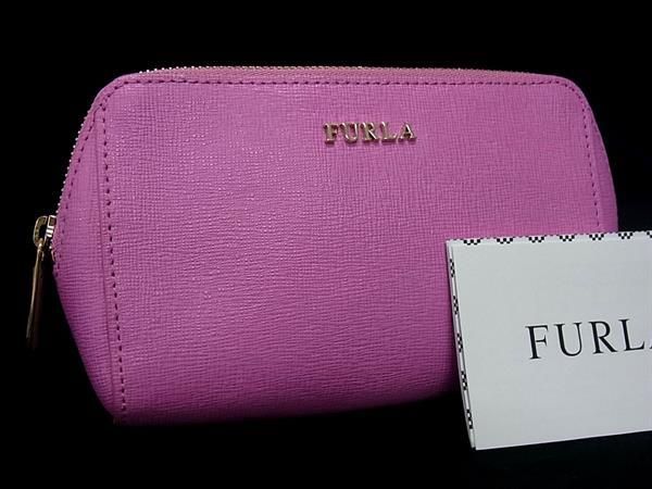 フルラ ■新品■未使用■ FURLA フルラ レザー ポーチ マルチケース 小物入れ レディース ピンク系 BG8490