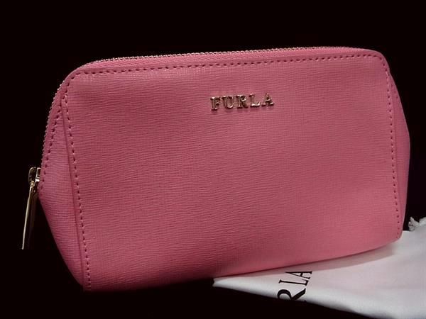 フルラ ■新品■未使用■ FURLA フルラ レザー ポーチ マルチケース 小物入れ レディース ピンク系 BG8537