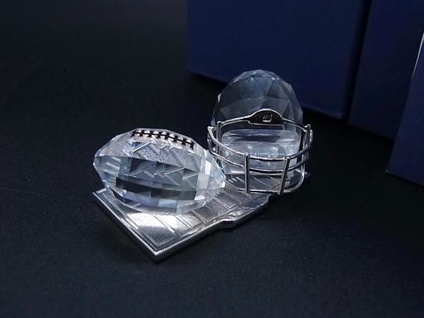 Hawaiian Jewelry - ■新品同様■ SWAROVSKI スワロフスキー クリスタル ラグビー オブジェ 置物 インテリア クリア BE7769