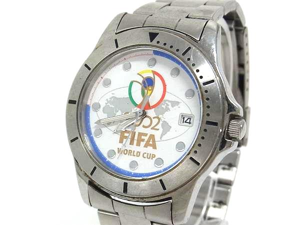 ■稼働品■ SEIKO セイコー 7N42-0AH0 2002 日韓FIFA記念 SS 10気圧防水 クォーツ 腕時計 ウォッチ シルバー系×マルチカラー DM9851