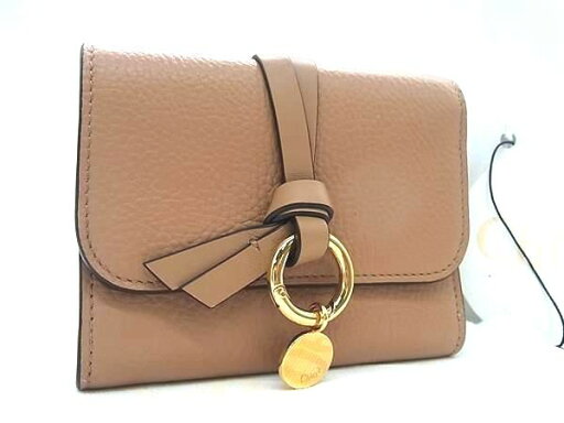 ■新品同様■ Chloe クロエ アルファベット レザー 二つ折り 財布 ウォレット レディース ブラウン系 FA3882 ■新品同様■ Chloe クロエ アルファベット レザー 二つ折り 財布 ウォレット レディース ブラウン系 FA3882