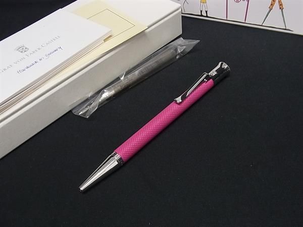 ファーバーカステル ■極美品■ GRAF VON FABER-CASTELL ファーバーカステル ギロシュ ツイスト式ボールペン 筆記用具 ステーショナリー ピンク系 AV8868