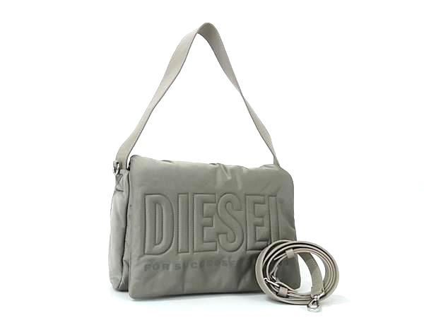 ディーゼル ショルダーバッグ メンズ ■新品■未使用■ DIESEL ディーゼル ナイロン×レザー 2WAY ハンドバッグ ショルダーバッグ クロスボディ グレー系 AZ2337