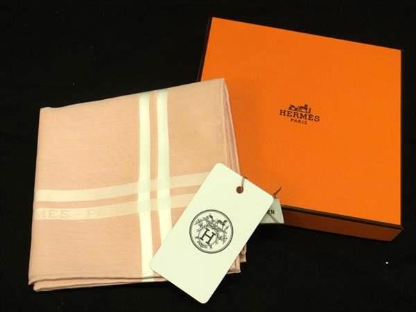 ■新品■未使用■ HERMES エルメス シルク100% ハンカチ ハンカチーフ レディース ピンク系 AU1173