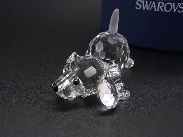 ■新品■未使用■ SWAROVSKI スワロフスキー 172296 クリスタル ドッグ 犬 オブジェ 置物 インテリア クリア AY2942
