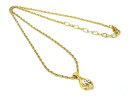 ■極美品■ NINA RICCI ニナリッチ ラインストーン ロゴモチーフ ネックレス ペンダント アクセサリー レディース ゴールド系 DD7535(4)