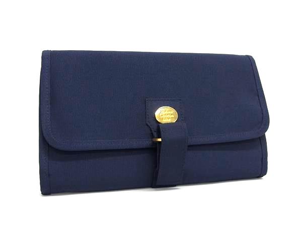 ■美品■ ChristianDior クリスチャンディオール ナイロン メイクポーチ 化粧ポーチ マルチケース 小物入れ ネイビー系 DK9241