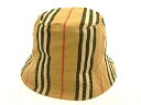 ■新品同様■ BURBERRY バーバリー コットン100% 総柄 バケットハット 帽子 表記サイズ S P レディース ブラウン系 FA4110
