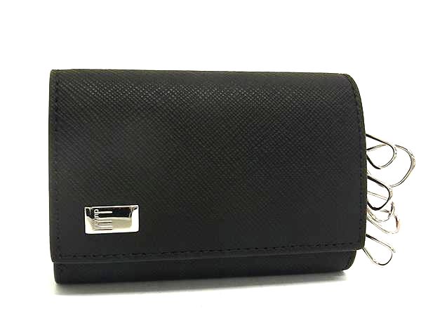 ■新品■未使用■ dunhill ダンヒル サイドカー レザー 6連 キーケース 鍵入れ メンズ ブラック系 FG5814