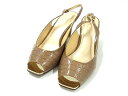 ■新品■未使用■ Riz Raffinee リズ ラフィーネ パテントレザー ヒール サンダル サイズ 23 1/2 靴 シューズ ブラウン系 FG0612(4)