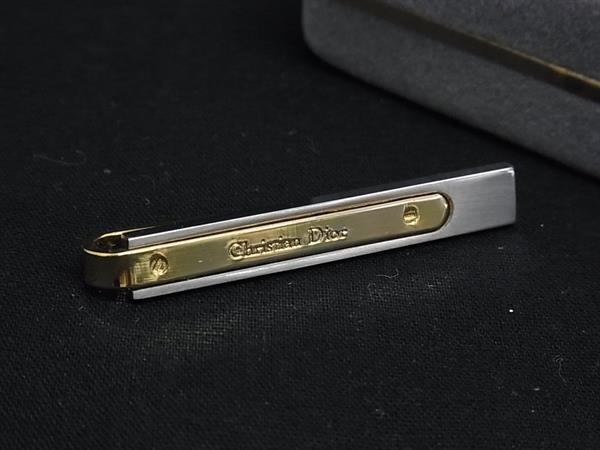 ■美品■ ChristianDior クリスチャンディオール ネクタイピン タイピン ビジネス 紳士 メンズ シルバー系×ゴールド系 DK2162