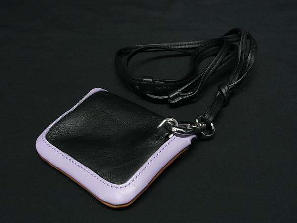 ■極美品■ PIERRE HARDY ピエールアルディ アルファチャーム レザー ストラップ付 ポーチ マルチケース 小物入れ ブラック系 FG4744