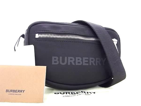 ■新品■未使用■ BURBERRY バーバリー ナイロン クロスボディ ウェストポーチ ショルダーバッグ メンズ レディース ブラック系 AW5136