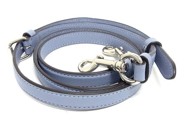■極美品■ COACH コーチ レザー バッグ用 ショルダーストラップ 斜め掛け 肩掛け レディース ライトブルー系 BF5016