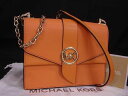 ■新品■未使用■ MICHAEL KORS マイケルコース レザー ターンロック チェーン クロスボディ ショルダーバッグ オレンジ系 FA1078(4)