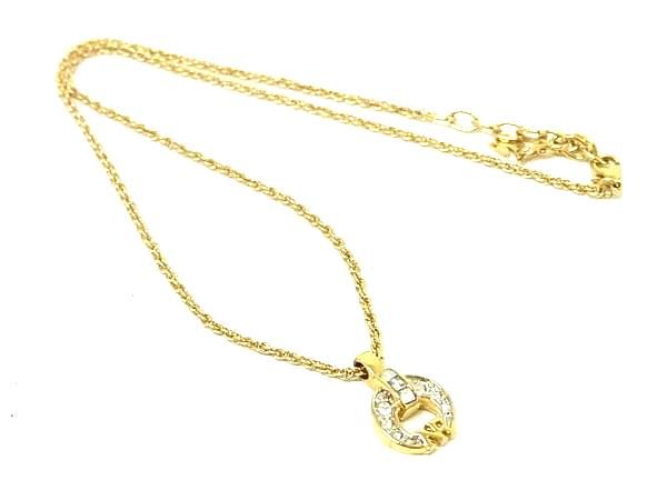 Heart - ■極美品■ NINA RICCI ニナリッチ ヴィンテージ ラインストーン ネックレス ペンダント アクセサリー レディース ゴールド系 DD7814