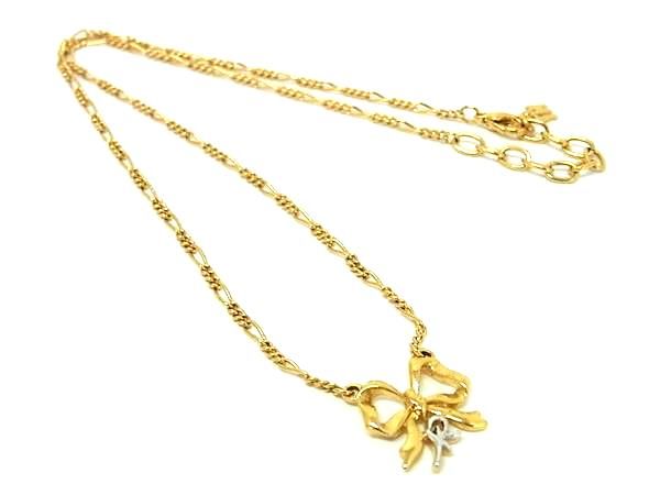 樂天商城 - ■極美品■ NINA RICCI ニナリッチ リボンモチーフ ネックレス アクセサリー レディース ゴールド系 DD7940