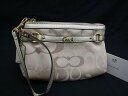 ■美品■ COACH コーチ シグネチャー キャンバス×レザー マルチポーチ マルチケース ミニバッグ 小物入れ ベージュ系 DH4306|詳細画像