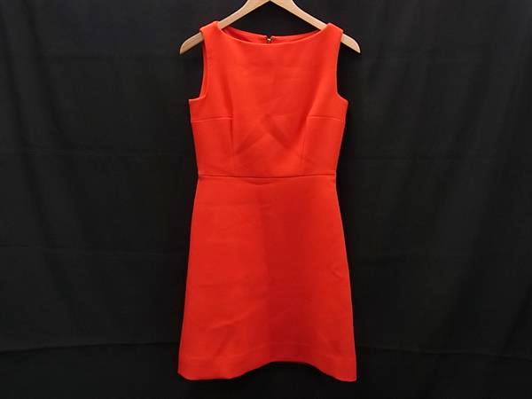 乐天商城 - ■極美品■ kate spade ケイトスペード ポリエステル×レーヨン ノースリーブワンピース サイズ 0 洋服レディース レッド系 DL1781