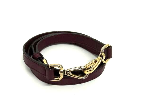 乐天商城 - ■美品■ MICHAEL KORS マイケルコース レザー バッグ用 ショルダーストラップ 斜め掛け 肩掛け レディース ボルドー系 FK2622