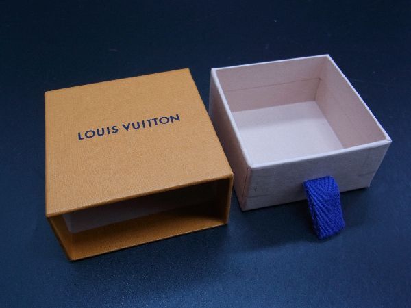 ■美品■ LOUIS VUITTON ルイヴィトン 保存箱 アクセサリー 小物用 等 W約6.4cm H約6.4cm D約3.3cm オレンジ系 DE2743