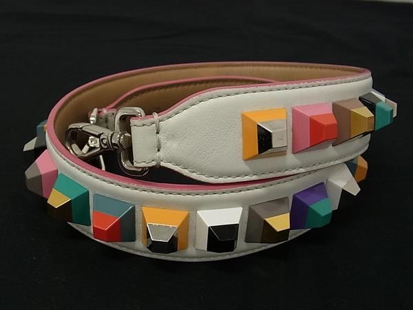 美品 フェンディ FENDI レディース フラワー ショート ストラップユー 