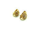 ■美品■ NINA RICCI ニナリッチ ラインストーン クリップ式 イヤリング アクセサリー レディース ゴールド系 DH7084