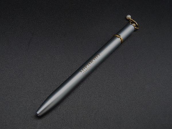 ■美品■ MIKIMOTO ミキモト 本真珠 アコヤ真珠 パール 約3mm ツイスト式 ボールペン 筆記用具 文房具 ライトブルー系 DH7107