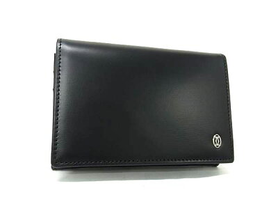 ■新品■未使用■ Cartier カルティエ パシャ レザー カード入れ 名刺入れ カードケース レディース メンズ ブラック系 FJ9069