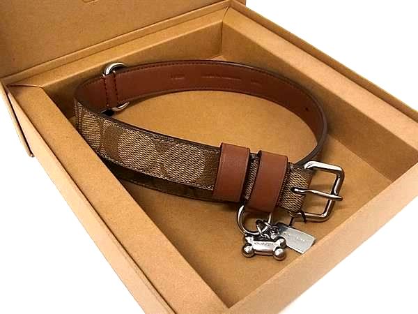 ■新品■未使用■ COACH コーチ CH154 シグネチャー PVC ペット用 犬用 ドッグカラー ...