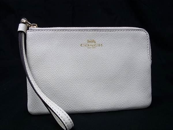 ■極美品■ COACH コーチ F58032 レザー コインケース コインパース マルチケース 小銭入れ 小物入れ レディース アイボリー系 DD6615