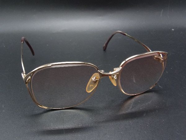 YVESSAINTLAURENT イヴサンローラン 54□16 度入り 眼鏡 メガネ レディース ゴールド系×クリア DE2329