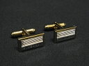 ■美品■ GIVENCHY ジバンシィ カフスボタン カフリンクス アクセサリー ビジネス 紳士 メンズ シルバー系×ゴールド系 DE5229 冠婚葬祭 結婚式...