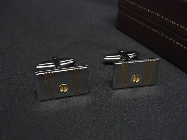 ■美品■ dunhill ダンヒル カフス カフリンクス ビジネス 紳士 メンズシルバー系 DE9936 冠婚葬祭 結婚..