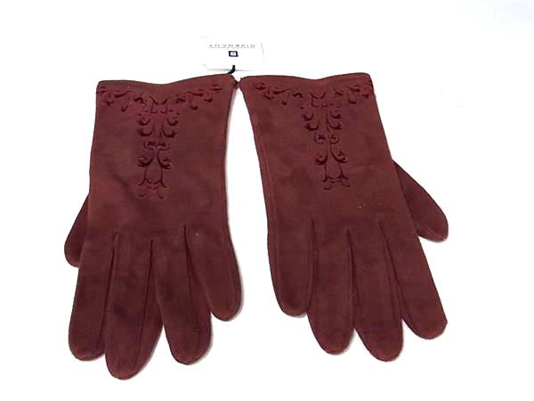 GIVENCHY ジバンシィ シープスキン100％ 手袋 グローブ 防寒具 レディース ボルドー系 DK1199