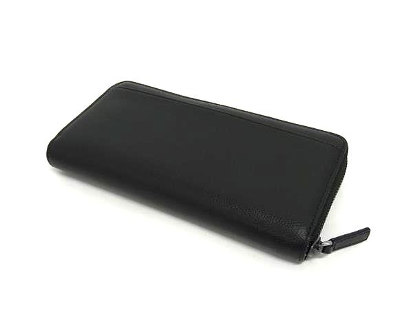 ■新品同様■ MICHAEL KORS マイケルコース レザー ラウンドファスナー 長財布 ウォレット メンズ レディース ブラック系 FM0382