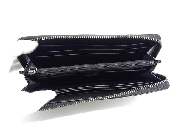 ■新品同様■ MICHAEL KORS マイケルコース レザー ラウンドファスナー 長財布 ウォレット メンズ レディース ブラック系 FM0382