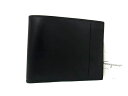 ■新品同様■ Salvatore Ferragamo フェラガモ レザー 二つ折り 財布 ウォレット 札入れ カード入れ メンズ ブラック系 FN0294