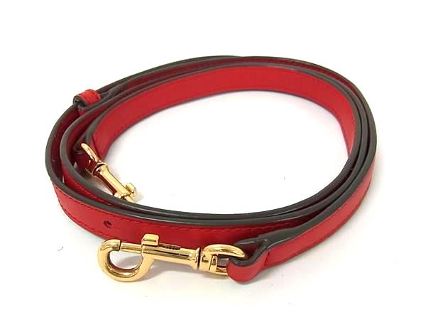 ■極美品■ TODS トッズ レザー バッグ用 ショルダーストラップ 斜め掛け 肩掛け レディース レッド系 FR4275