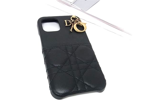 ChristianDior クリスチャンディオール レディディオール カナージュ レザー iPhone12/12Pro 対応 アイフォンケース HB1135