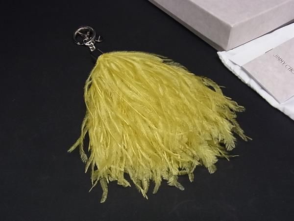 乐天商城 - ■新品■未使用■ JIMMY CHOO ジミーチュウ タッセル 羽 キーホルダー バッグチャーム レディース イエロー系 AU8044