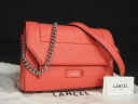 ■新品■未使用■ LANCEL ランセル レザー チェーン クロスボディ ショルダーバッグ レディース コーラルピンク系 AV7081(4)