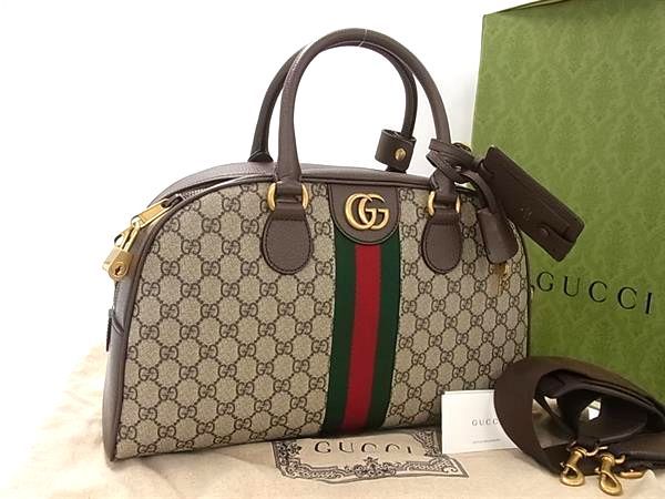 ハンドバッグ ■新品■未使用■ GUCCI グッチ 723309 サヴォイ GGスプリーム PVC 2WAY ボウリングバッグ ハンドバッグ ショルダー ブラウン系 AX3720