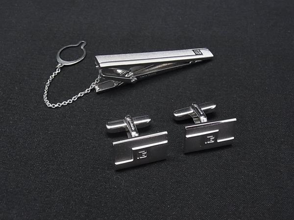 PIERRE BALMAIN ピエールバルマン カフスボタン カフリンクス タイクリップ タイチェーン 2点セット シルバー系 DN9557