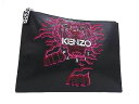 ケンゾー クラッチバッグ メンズ ■新品同様■ KENZO ケンゾー レザー クラッチバッグ セカンドバッグ メンズ ブラック系 FA7399