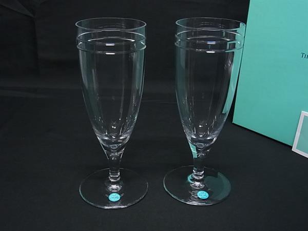 乐天商城 - ■新品同様■ TIFFANY＆Co ティファニー アトラス ピルスナー シャンパングラス 食器 テーブルウェア 2客セット クリア FQ4860